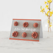 Rustikale I Liebe Fall Pumpkin Orange und Grau Karte (Gelbe Blume)
