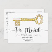 Rustikale Ich habe bewegte Key Foto Moving Ankündi Ankündigungspostkarte (Vorne/Hinten)