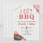 Rustikale 'Ich heirate BBQ' Verlobungsparty Einladung (Vorne/Hinten)
