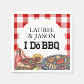 Rustikale Ich mache GRILLEN Sonnenblumen Engagemen Serviette (Vorderseite)