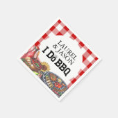 Rustikale Ich mache GRILLEN Sonnenblumen Engagemen Serviette (Ecke)