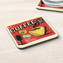 Rustikale Illustrationen im Vintage-Look Kaffee