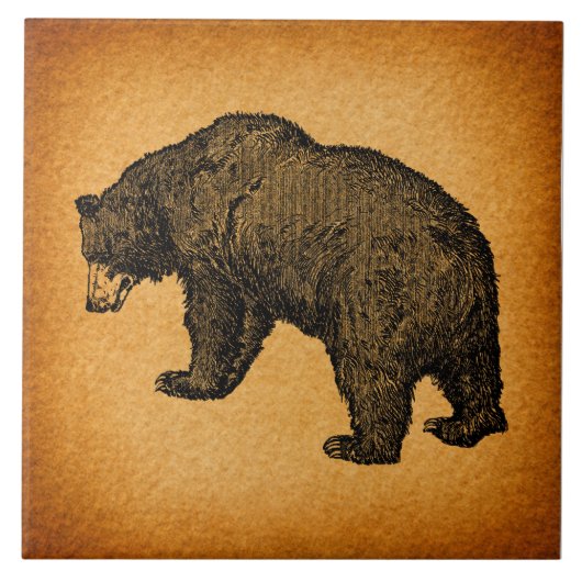 Rustikale Illustrierte Bierkunst Fliese (Vorderseite)