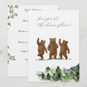 Rustikale Illustrierte Hochzeit Einladung (Vorne/Hinten)