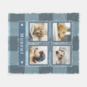 Rustikale Imitat Blauer Denim Buffalo Kariert 4 Fo Fleecedecke (Vorderseite (Horizontal))