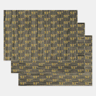 Rustikale Imitat Holzkörner, elegante Imitate Gold Geschenkpapier Set