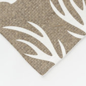 Rustikale Imitat-Leinwand u. weiße Rotwild-Geweihe Fleecedecke (Ecke)