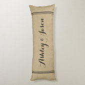 Rustikale Imitat-Leinwand und schwarzes mit Seitenschläferkissen (Rückseite (Vertikal))