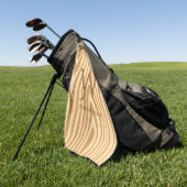 Rustikale Imitate aus Braunholz Personalisiert Golfhandtuch (Gras)