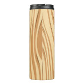 Rustikale Imitate aus Braunholz Personalisiert Thermosbecher (Rückseite)