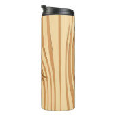 Rustikale Imitate aus Braunholz Personalisiert Thermosbecher (Nach rechts gedreht)