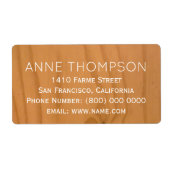 rustikale Imitate aus hellem Holz mit Namen (Vorne)