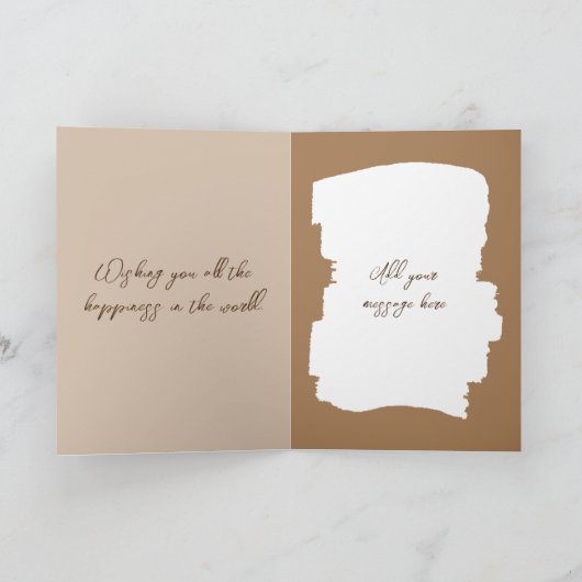 Rustikale Imitate aus Holz braun blau 21. Geburtst Karte (Innenseite)