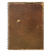 Rustikale Imitate Braunleder Notizblock (Vorderseite)
