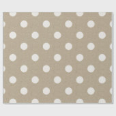 Rustikale Imitate Burlap Polka Dot Muster Geschenkpapier (Flach)