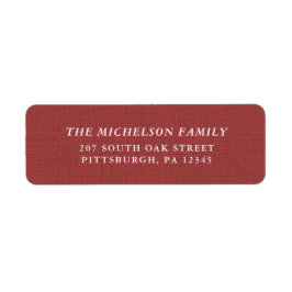 Rustikale Imitate Burlap Weihnachts-Rücksendeadres