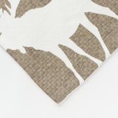 Rustikale Imitate Burlap & White Elche Muster Fleecedecke (Ecke)