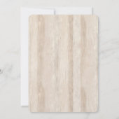 Rustikale Imitate Cream White Wood Brautparty Einladung (Rückseite)