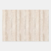 Rustikale Imitate Cream White Wood Wedding Geschenkpapier Set (Vorderseite)