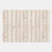 Rustikale Imitate Cream White Wood Wedding Geschenkpapier Set (Vorderseite 3)