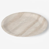 Rustikale Imitate Cream White Wood Wedding Pappteller (Schrägansicht)