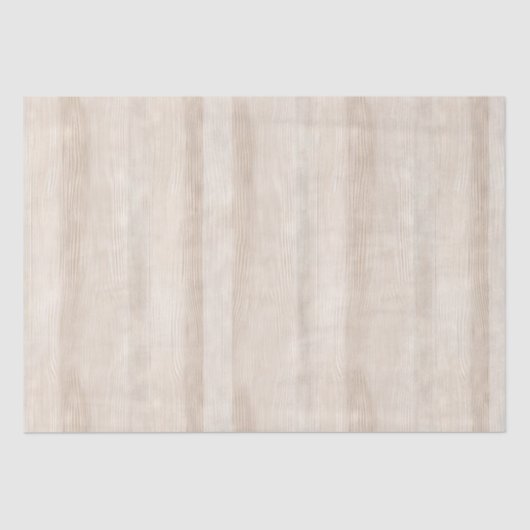 Rustikale Imitate Cream White Wood Wedding Seidenpapier (Vorderseite)