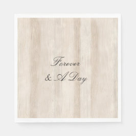 Rustikale Imitate Cream White Wood Wedding Serviette