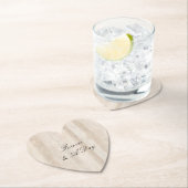 Rustikale Imitate Cream White Wood Wedding Untersetzer (Vor Ort)