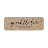 Rustikale Imitate, die das Liebe-Hochzeitslabel ve (Vorne)