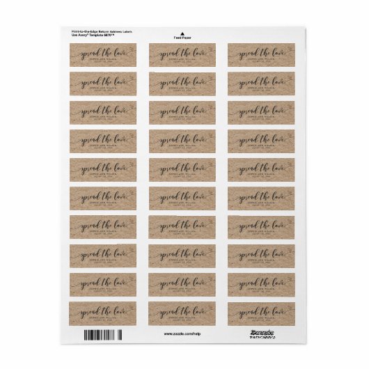 Rustikale Imitate, die das Liebe-Hochzeitslabel ve (Vorne)