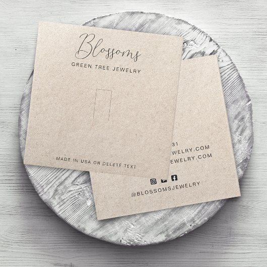 Rustikale Imitate, die Papierringanzeigekarte