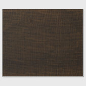 Rustikale Imitate dunkelbraune Burlap Textur Geschenkpapier (Flach)