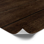 Rustikale Imitate Hochzeitstag Holz Begrüßungszeic Poster (Ecke)