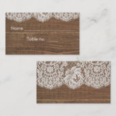 Rustikale Imitate Holz mit Spitzen Platzkarte (Vorne/Hinten)