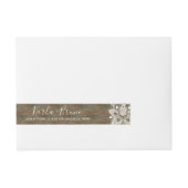 Rustikale Imitate Holz & Vintage Spitzen Rundum-Adressaufkleber (Vorderseite)