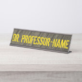 Rustikale, Imitate Holzaussehen Muster + Individue Schreibtischnamensplakette (Vorderseite )