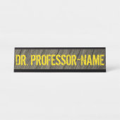 Rustikale, Imitate Holzaussehen Muster + Individue Schreibtischnamensplakette (Vorderseite )