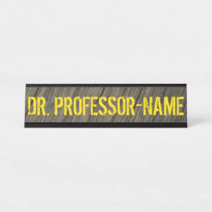 Rustikale, Imitate Holzaussehen Muster + Individue Schreibtischnamensplakette