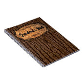 Rustikale Imitate Holzbaumbaum Recipe Kochbuch Notizblock (Rechte Seite)