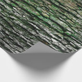 Rustikale Imitate Holzkörnbaum Bark Moss Geschenkpapier (Ecke)