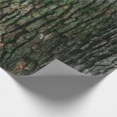 Rustikale Imitate Holzkörnbaum Bark Moss Geschenkpapier (Ecke)