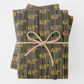 Rustikale Imitate Holzkörner, elegante Imitate Gol Geschenkpapier Set (Beispiel)