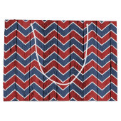 Rustikale Imitate Holzmuster Party Geschenktasche Große Geschenktüte (Rückseite)