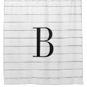 Rustikale Imitate Holzverschiebemonogramm | Bauern Duschvorhang (Vorderseite)