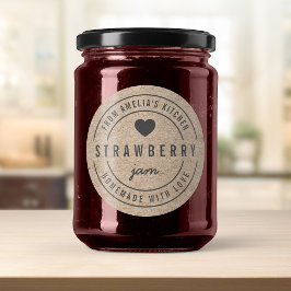 Rustikale Imitate Kraft aus der Küche hausgemacht  Runder Aufkleber