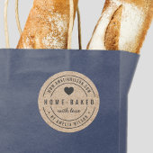 Rustikale Imitate Kraft fett Zuhause gebacken mit Runder Aufkleber
