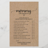 Rustikale Imitate Kraft Kalligraphie Mommy oder Da (Vorderseite)