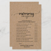 Rustikale Imitate Kraft Kalligraphie Mommy oder Da (Vorne/Hinten)