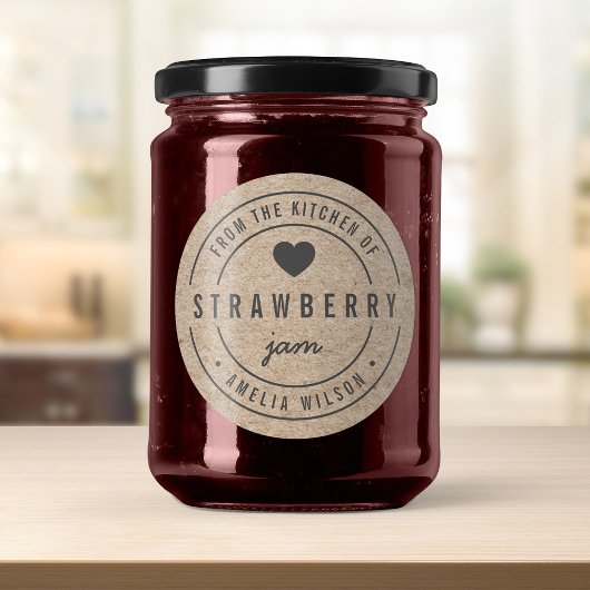 Rustikale Imitate Kraft kühl aus der Küche von Runder Aufkleber