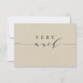 Rustikale Imitate Kraft Papier Dankeschön Karte (Rückseite)